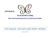 4th Grade Vocabulary (>400) Sight Words
