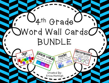 Preview of 4th Grade Vocabulary Word Wall Cards Sets 1-8 BUNDLE Based on the TEKS and STAAR