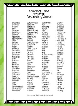 4th grade vocabulary worksheets by learning with laurie tpt