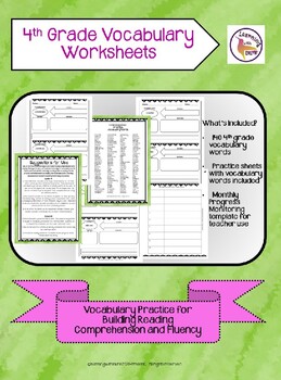 4th grade vocabulary worksheets by learning with laurie tpt