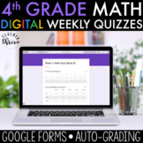 4th Grade Weekly Math Assessments [DIGITAL]