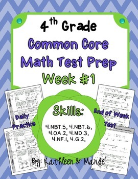 Preview of 4th Grade: Weekly Test Prep #1 (Daily Practice & Assessment)