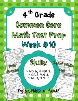 Preview of 4th Grade: Weekly Test Prep #10 (Daily Practice & Assessment)