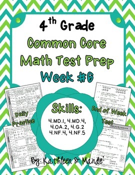 Preview of 4th Grade: Weekly Test Prep #6 (Daily Practice & Assessment)