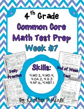 Preview of 4th Grade: Weekly Test Prep #7 (Daily Practice & Assessment)