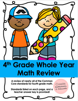 Preview of 4th Grade Whole Year Math Review