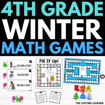 Preview of 4th Grade Winter Math Activities | Winter Math Games