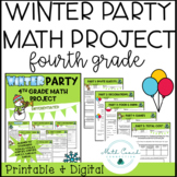 4th Grade Winter Math Project | Winter Math Party Multipli