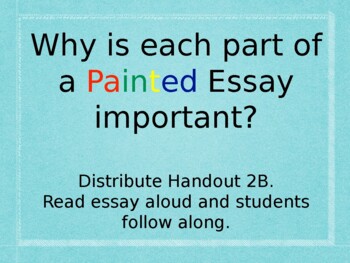 Preview of 4th Grade Wit and Wisdom The Painted Essay Powerpoint with activity 2B