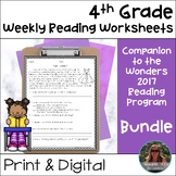 4th Grade Wonders 2017 Weekly Reading Worksheets Bundle Pr