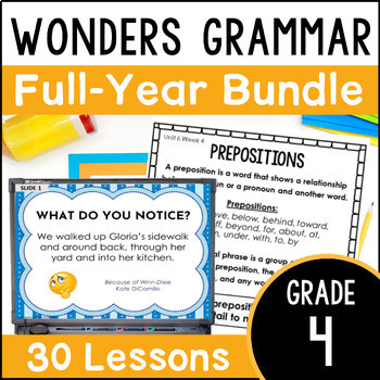 Preview of 4th Grade Wonders 2023 Grammar Bundle - Lessons, Posters, Activities, Worksheets