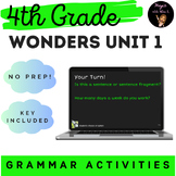 4th Grade Wonders | Unit 1 Grammar Interactive PearDeck/ G
