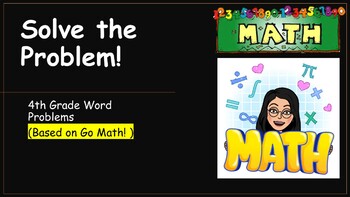 Preview of 4th Grade Word Problems - GO Math Curriculum
