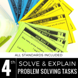 4th Grade Word Problems | Task Cards | Review | Math Centers