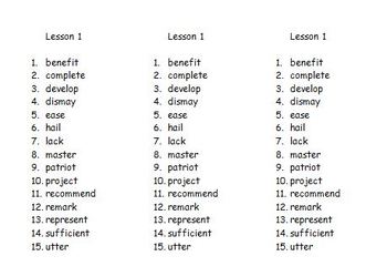 Preview of 4th Grade Wordly Wise Vocabulary Tests