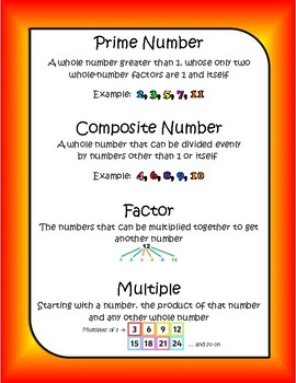 4th Grade ~ Prime & Composite Numbers, Factors, and Multiples 4.OA.B.4
