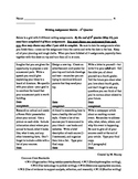 4th Grade Writing Assignment Matrix - Quarter 4