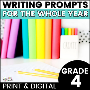 Preview of 4th Grade Writing Prompts BUNDLE - NO PREP - 250+ Writing Prompts