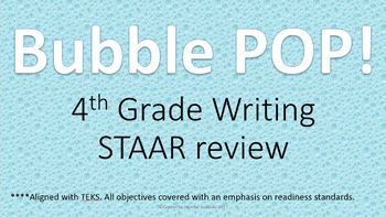 Preview of 4th Grade Writing STAAR Review Game for REVISING and EDITING