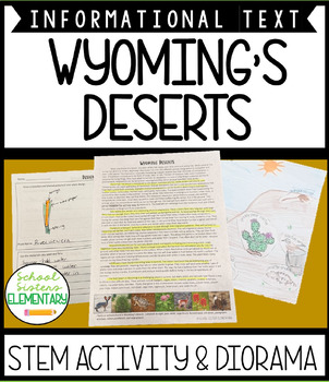 Preview of 4th Grade Wyoming Environments Deserts Stem