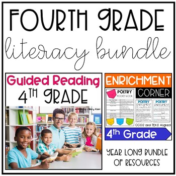 4th Grade Year Long Literacy Bundle | TPT