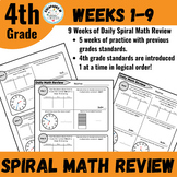 4th Grade iReady Aligned⏐ Daily Math Review Wks 1-9⏐ Morni