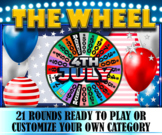4th July Wheel of Fortune Game ready to play or customize 