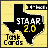 4th Math Texas Task Cards ★ STAAR 2.0 Prep ★ NEW Question 
