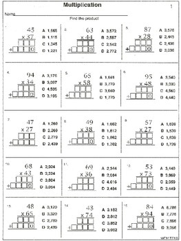 Preview of 4th Multiplication: 2-Digit by 2-Digit and 3-Digit by 2-Digit + (EASEL Activity)