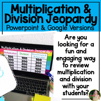 Preview of 4th Multiplication and Division Jeopardy | Powerpoint and Google
