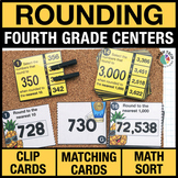 4th Grade Rounding Math Centers - 4th Grade Math Task Card