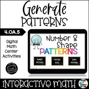 Preview of 4th Number and Shape Patterns Interactive Math Google Slides™ 4OA5