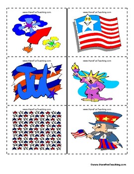 Preview of 4th Of July Flash Cards