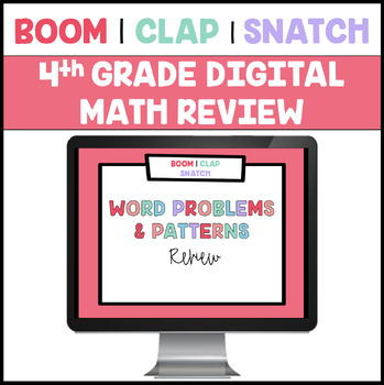 Preview of 4th Operations & Algebraic Thinking Review Game | Boom Clap Snatch | Slides
