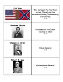 Virginia Studies SOL Review Cards Civil War