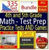 4th and 5th Grade Math Test Prep SELF-GRADING Google Forms