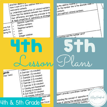 Preview of 4th and 5th Grade Math Modules 1-7 {Growing} Lesson Plan Bundle