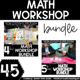 4th and 5th Grade Math Workshop Bundle - Math Stations Cen