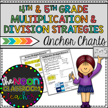 Preview of 4th and 5th Grade Multiplication/Division Strategies Anchor Charts