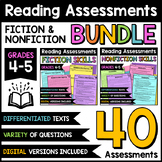 4th and 5th Grade Reading Assessments BUNDLE (w/ Different