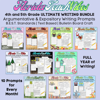 Preview of 4th and 5th Grade ULTIMATE WRITING BUNDLE | B.E.S.T. Text-Based | 10 Prompts!
