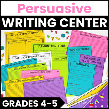 Preview of 4th and 5th Grade Writing Center - Persuasive Writing