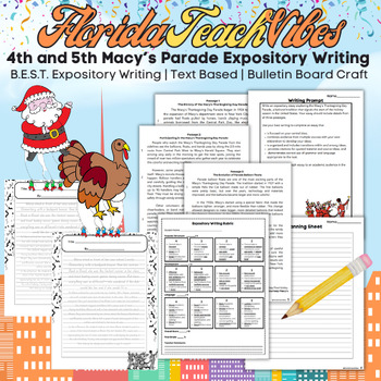 Preview of 4th and 5th Macy's Parade Expository Essay & Rubric | B.E.S.T. Text-Based | Nov