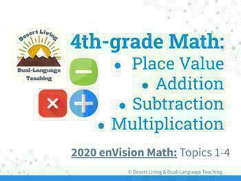 Preview of 4th grade 2020 enVision Daily Math Lesson Place Value, Addition, Multiplication