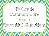 4th grade Common Core Math Essential Questions