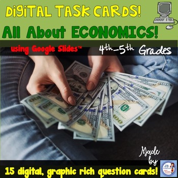 Preview of 4th grade Economics with Digital Task Cards using Google Slides