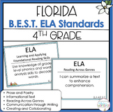 4th grade Florida B.E.S.T. ELA Standards  blue