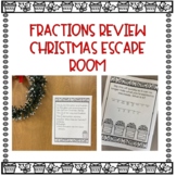 4th grade Fractions Christmas Review "Escape Room" Game