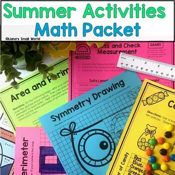 Preview of 4th grade End of Year or Summer Math Activities Independent Packet