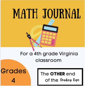 Preview of 4th grade Math Journal for a Virginia 4th grade classroom